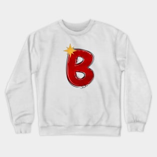 Letter B - Christmas Letter Crewneck Sweatshirt